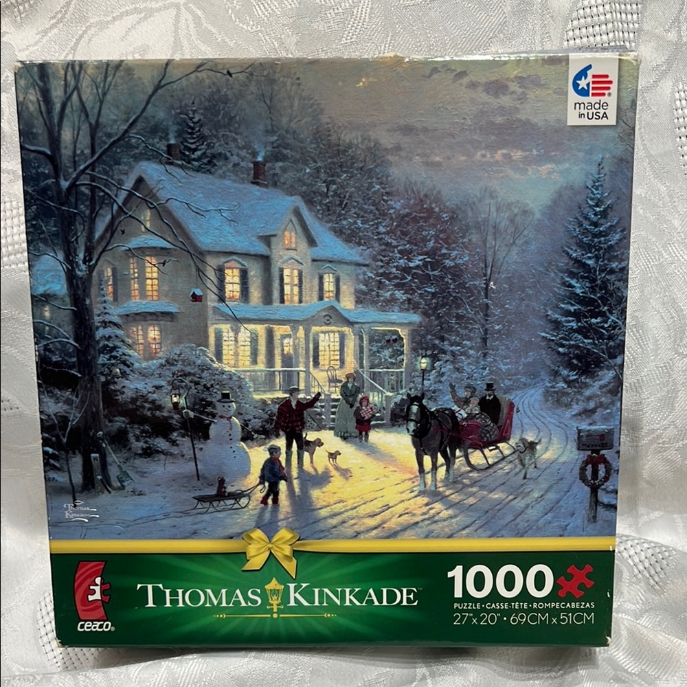 Christmas Ceaco Thomas Kinkade Home for the Holidays  jigsaw Puzzle SALE 🔴3/$25!